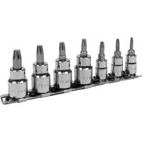 Sealey 7 Piece 1/4" and 3/8" Drive Lock On Torx Socket Bit Set