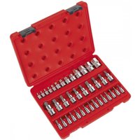 Sealey 38 Piece Combination Drive Torx / Security Torx Socket and Socket Bit Set