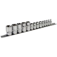 Sealey AK618 Trx-star* Socket Set 14Pc 1/4", 3/8" & 1/2"sq Drive E4-e24, Multi