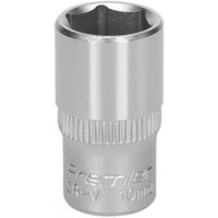 Sealey 1/4" Drive Hexagon WallDrive Socket Metric