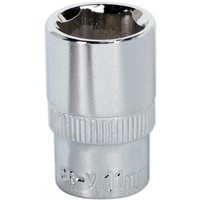 Sealey 1/4" Drive Hexagon WallDrive Socket Metric