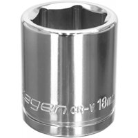Siegen 3/8" Drive Hexagon WallDrive Socket Metric