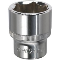 Sealey 1/2" Drive Hexagon WallDrive Socket Metric