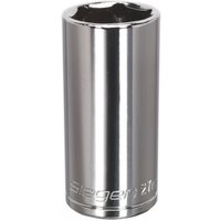 Siegen 1/2" Drive Deep Hexagon WallDrive Socket Metric