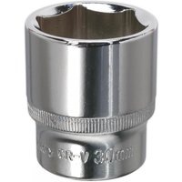 Sealey 1/2" Drive Hexagon WallDrive Socket Metric