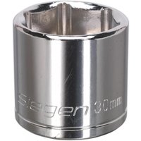 Siegen 1/2" Drive Hexagon WallDrive Socket Metric
