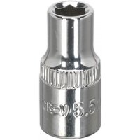 Sealey 1/4" Drive Hexagon WallDrive Socket Metric