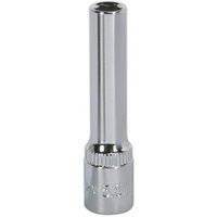 Sealey 1/4" Drive Polished Deep Hexagon WallDrive Socket Metric