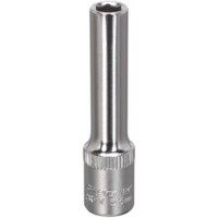 Sealey 1/4" Drive Deep Hexagon WallDrive Socket Metric