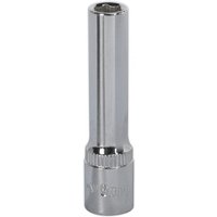 Sealey 1/4" Drive Polished Deep Hexagon WallDrive Socket Metric