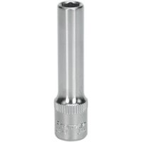 Sealey 1/4" Drive Deep Hexagon WallDrive Socket Metric