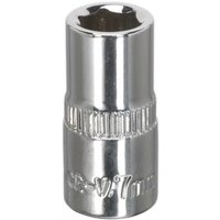 Sealey 1/4" Drive Hexagon WallDrive Socket Metric