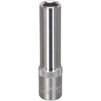 Sealey 1/4" Drive Deep Hexagon WallDrive Socket Metric