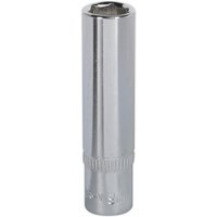 Sealey 1/4" Drive Polished Deep Hexagon WallDrive Socket Metric