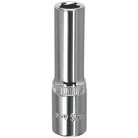 Sealey 3/8" Drive Polished Deep Hexagon WallDrive Socket Metric