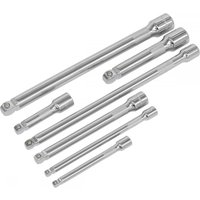 Sealey 7 Piece Combination Drive Wobble / Rigid Socket Extension Bar Set