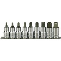 Teng M1212 1/2In Drive M1212 Hex Socket Clip Rail Set 9 Piece