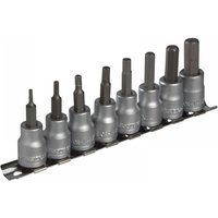 Teng M3811 M3811 Socket Clip Rail Af Hex Set Of 8 3/8In Drive