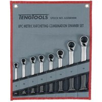 Teng 6508RMM Ratcheting Combination Spanner Set 8 Piece