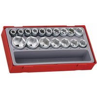 Teng TT1217-6 Tt1217-6 Metric 6-Pt Socket Set 17 Piece - 1/2In Drive