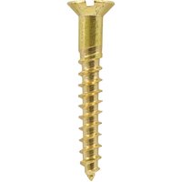 Timco 00081CBS Solid Brass Timber Screws - Slot - Countersunk 8 X 1 Box 200