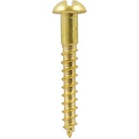 Timco 00834RBS Solid Brass Timber Screws - Slot - Round 8 X 3/4 Box 200
