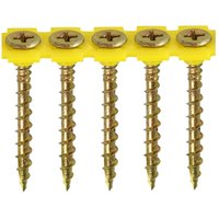 Timco 70SCOLY Solo Collated Chipboard & Woodscrews - Ph - Double Countersunk - Yellow 4.5 X 70 Box 500