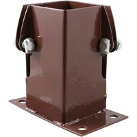 Timco FBDB100 Flush Fit Bolt Down Shoe - Bolt Secure - Oxide Red 100Mm Unit 1