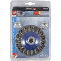 Timco 100TBTSS Angle Grinder Bevel Brush - Twisted Knot Stainless Steel 100Mm Blister Pack 1