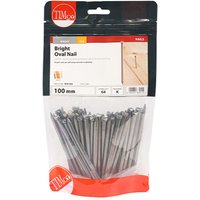 Timco BON100B Oval Nails - Bright 100Mm