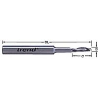 Trend 50/19X8MMHSSE 50/19 X 8Mm Hsse Steel Helical Plunge Bit 5Mm