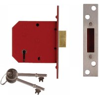 Union Y2101-SC-3.00 2101 5 Lever Mortice Deadlock Satin Chrome Finish 77.5Mm 3In Visi