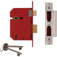 Union Y2201-SC-3.00 2201 5 Lever Mortice Sashlock Satin Chrome 77.5Mm 3In Visi