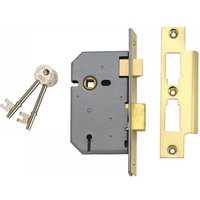 Union J2277-SC-3.00 2277 3 Lever Mortice Sashlock Satin Chrome 77.5Mm 3In Box