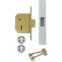 Union V-3G115-PL-67 3G115 C Series 5 Lever Deadlock 67Mm 2.5In Satin Brass