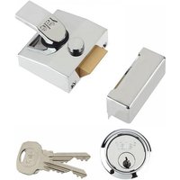 Yale Locks 630085001162 85 Deadlocking Nightlatch 40Mm Backset Chrome Finish Box