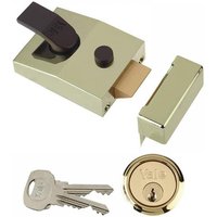 Yale Locks 630089001542 89 Deadlock Nightlatch 60Mm Backset Brasslux Finish Box