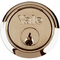 Yale Locks 631109265025 P1109 Replacement Rim Cylinder & 6 Keys Polished Brass Finish Visi
