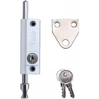 Yale Locks 720124005071 P124 Door Push Bolt White Finish Visi