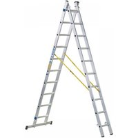 Zarges 44874 D-Rung Combination Ladder 2-Part 2 X 14 Rungs