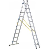 Zarges 44868 D-Rung Combination Ladder 2-Part 2 X 8 Rungs