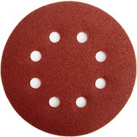 Abracs Hook & Loop Sanding Disc 125mm, 80 Grit - ABABHL8125080 - Box of 25 in Red