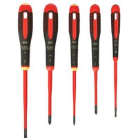 Bahco 5 Piece ERGO Slim VDE Insulated Screwdriver Set