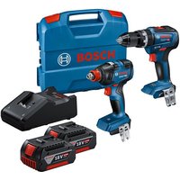 Bosch Professional 18V Twin Pack GSB/GDX Combi Drill & Impact Driver 2 × 5.0Ah 0615990M71