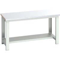 Bott 41003651.16V Cubio Bench With Half Shelf Steel Clad Top 1500 X 750Mm