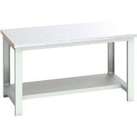 Bott 41004171.16V Cubio Bench With Half Shelf Steel Clad Top 1500 X 900Mm