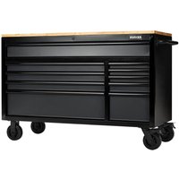 Bunker® 10 Drawer Workbench Roller Tool Cabinet 56in Grey 27220