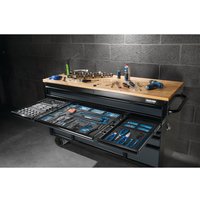 Bunker® 15 Drawer Workbench Roller Tool Cabinet 61in Grey 27225
