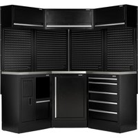 Bunker 18 Piece Modular Storage Corner Combo With Stainless Steel Worktop 3454Mm 32521