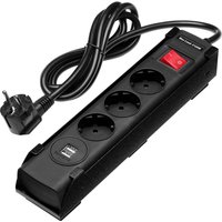 Bunker ® Eu Power Strip With Magnetic Holder Pk 1 31712